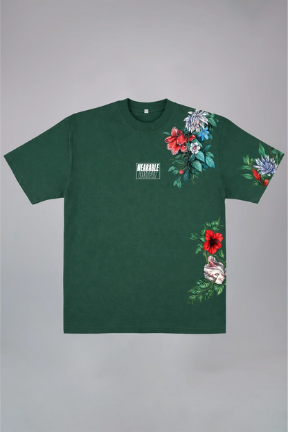 Midnight Floral Black Oversized T-Shirt