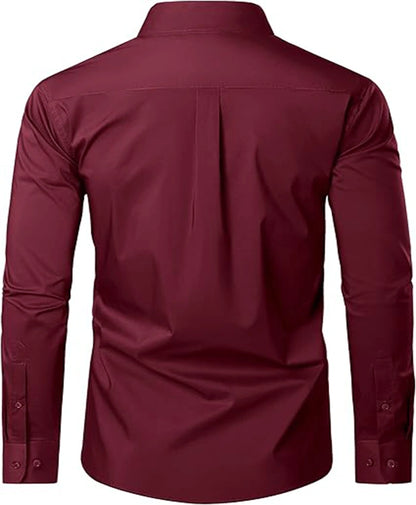 Plain Maroon Formal Shirt