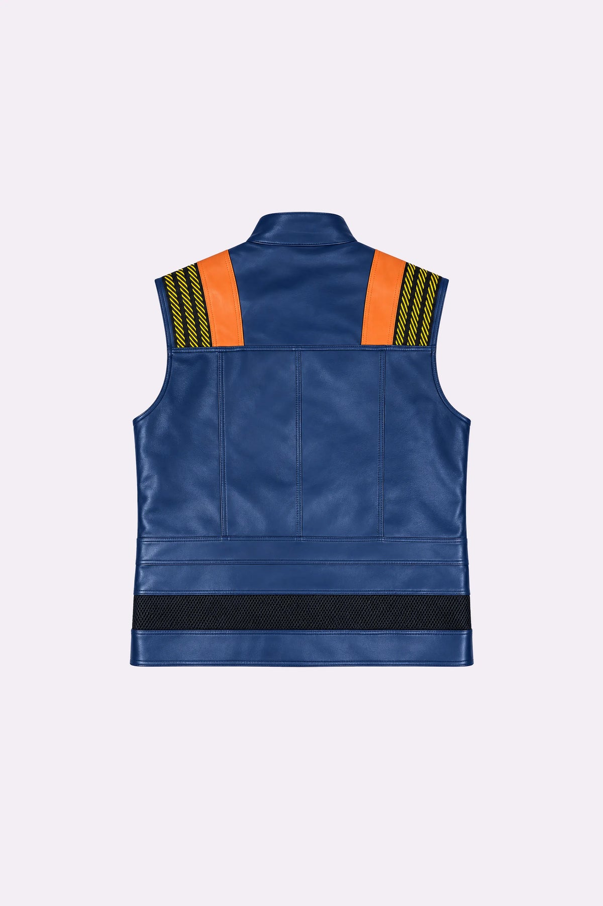 Real Leather Blue Vest