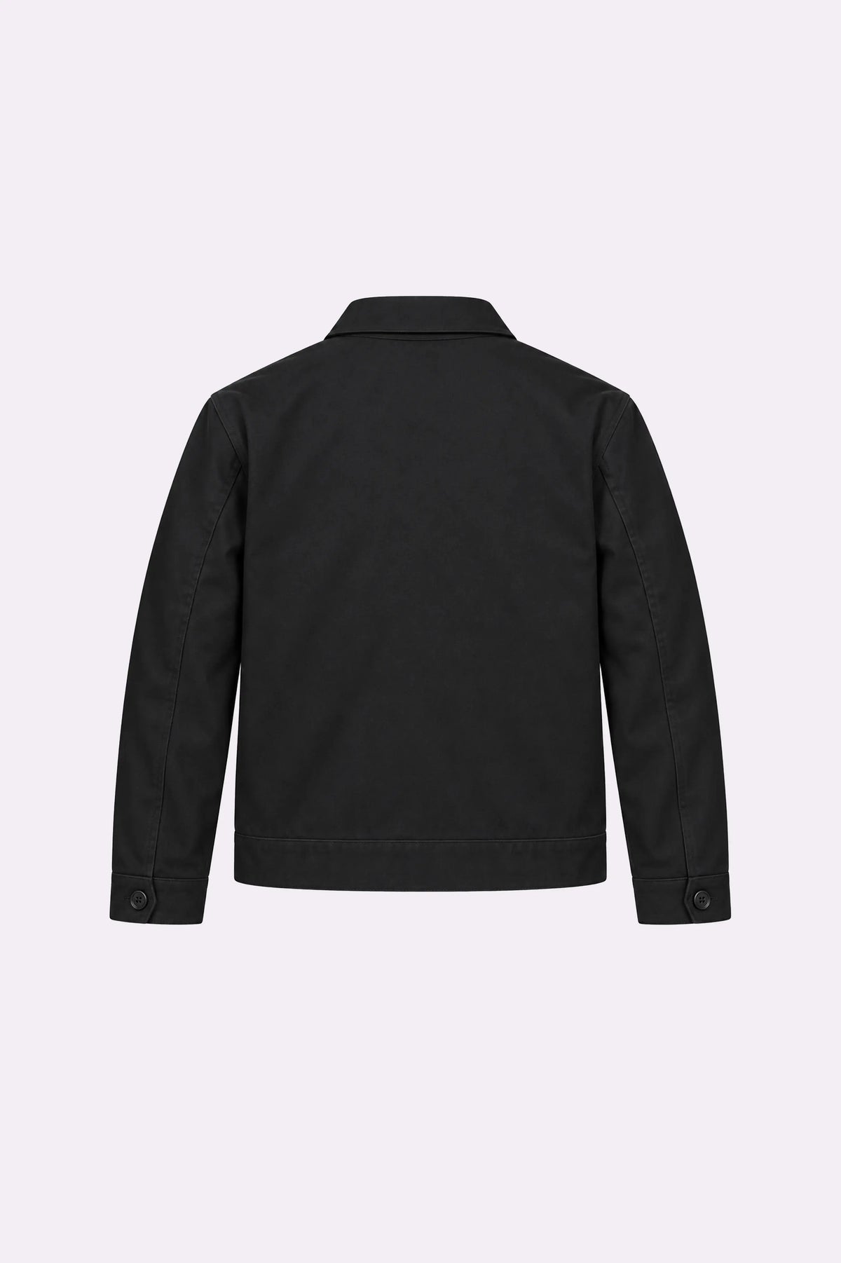 Black Button-Up Utility Jacket