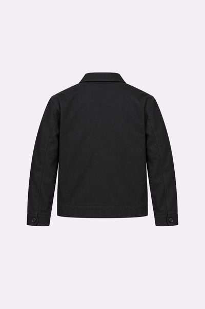 Black Button-Up Utility Jacket