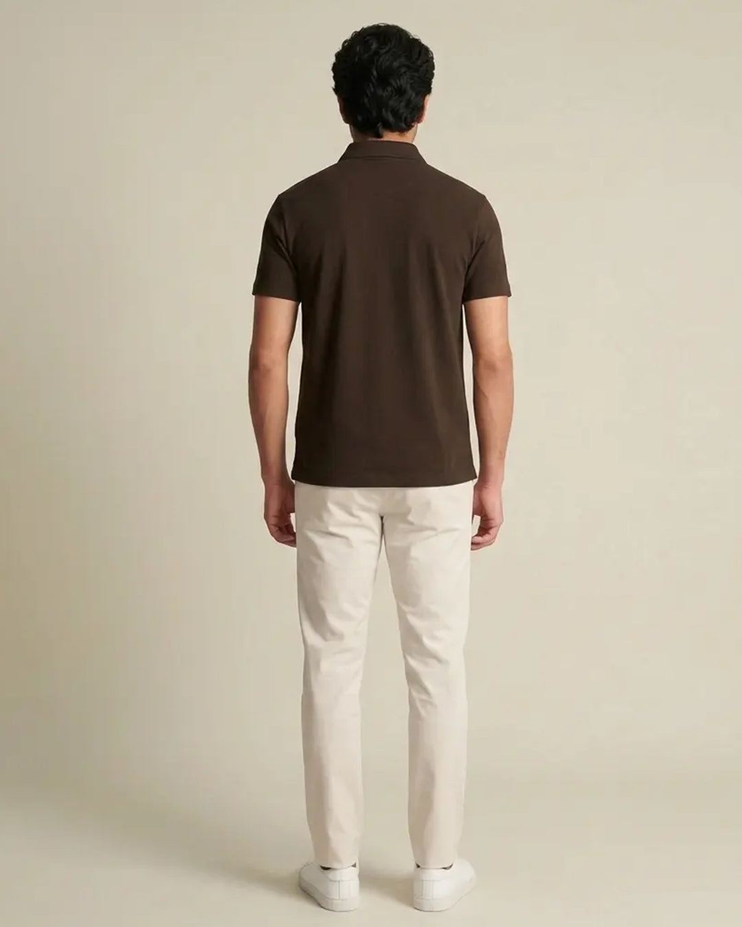 Men’s Brown Cotton Polo Shirt