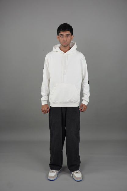 Men's Foxed White Hoodie