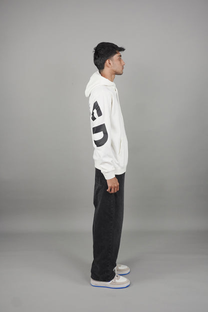 Men's Foxed White Hoodie