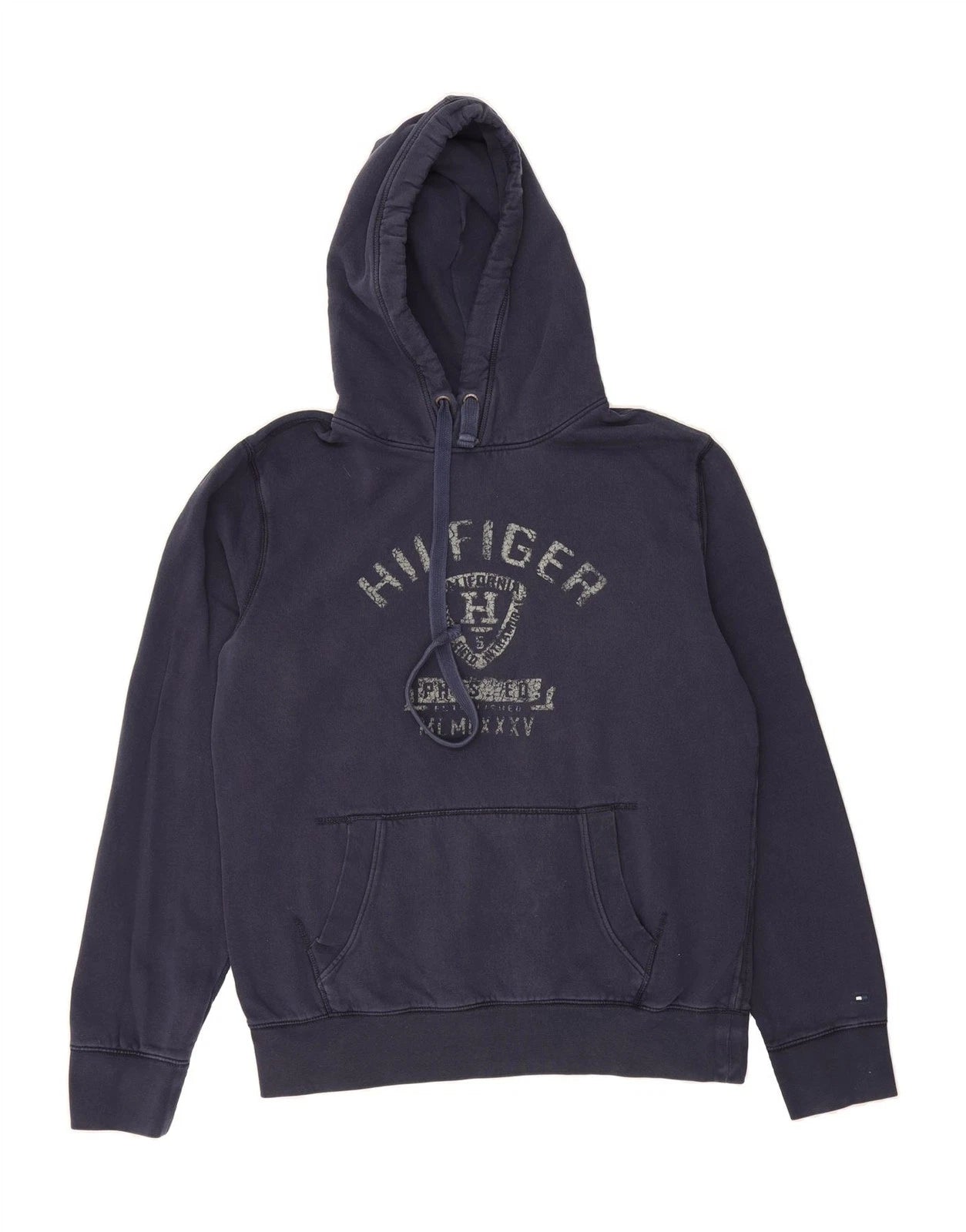 Mens Tommy Hilfiger  Navy Blue Cotton Hoodie
