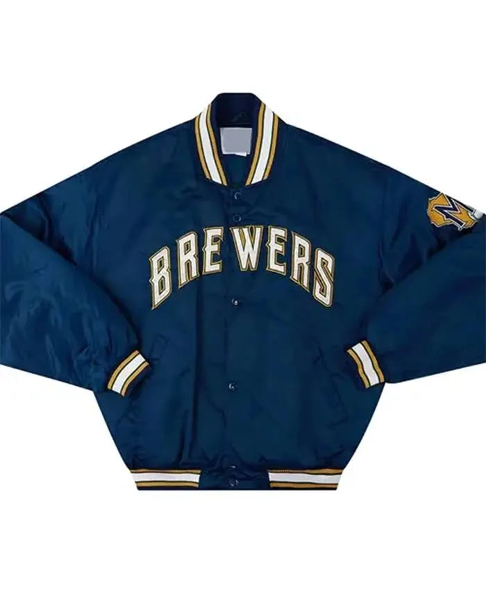 Milwaukee Brewers 1994-99 Blue Varsity Jacket
