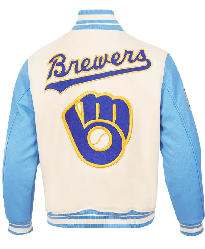 Milwaukee Brewers Retro Classic Rib Wool Varsity Jacket
