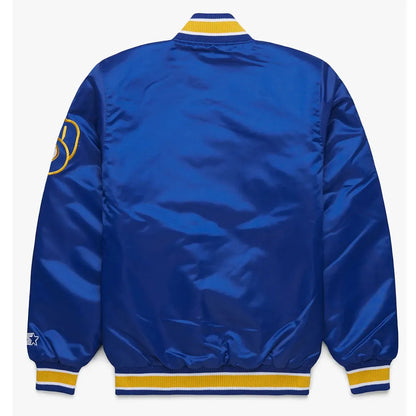 Milwaukee Brewers Royal Blue And Yellow Varsity Jacket