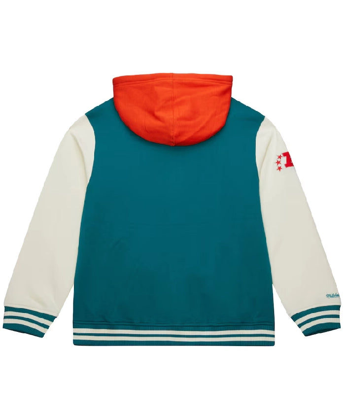 Mitchell and Ness Miami Dolphins Courtside Varsity Jacket
