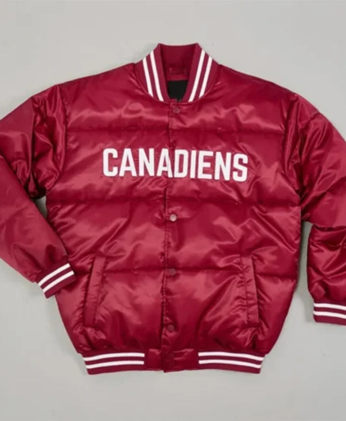 Montreal Canadiens Bubble Burgundy Varsity Jacket