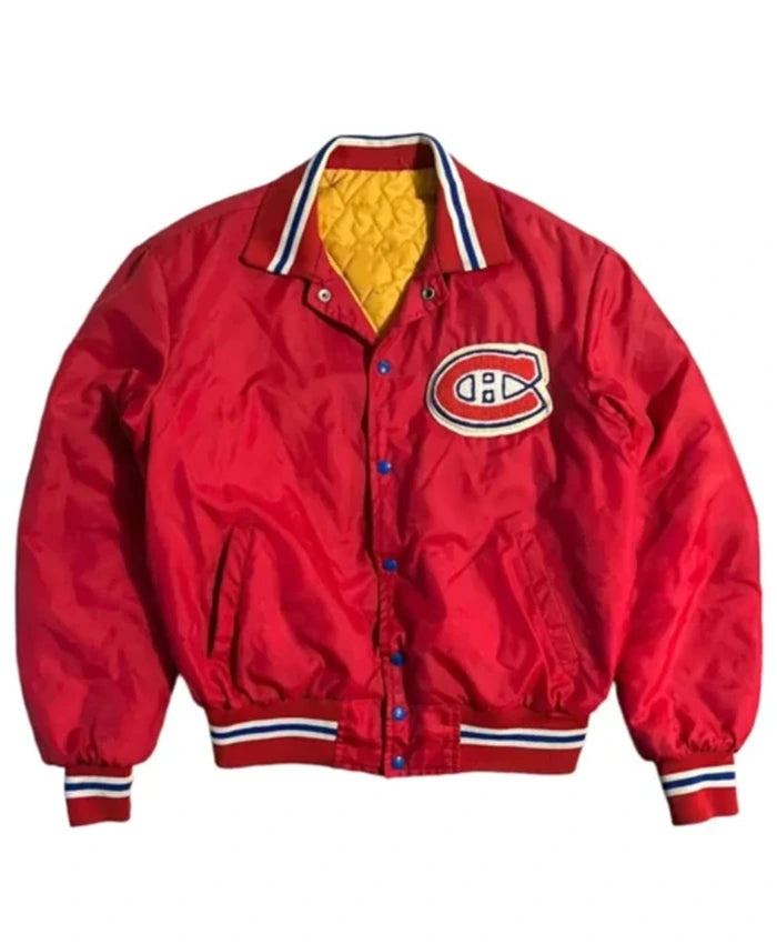 Montreal Canadiens NHL 90s Hockey Red Varsity Jacket