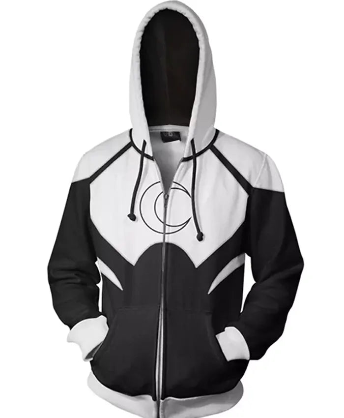 Moon Knight Black Fleece Zip Up Hoodie