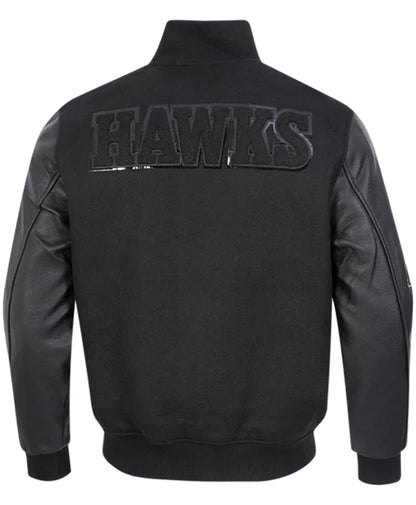 NBA  Hawks Black Varsity Jacket