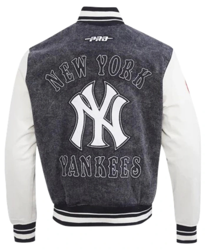NY Yankees Athletics Denim Varsity Jacket