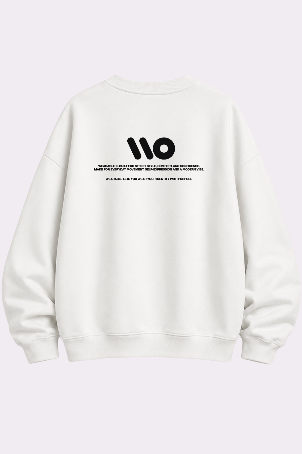 Neon Motion Graphic White Sweatshirt