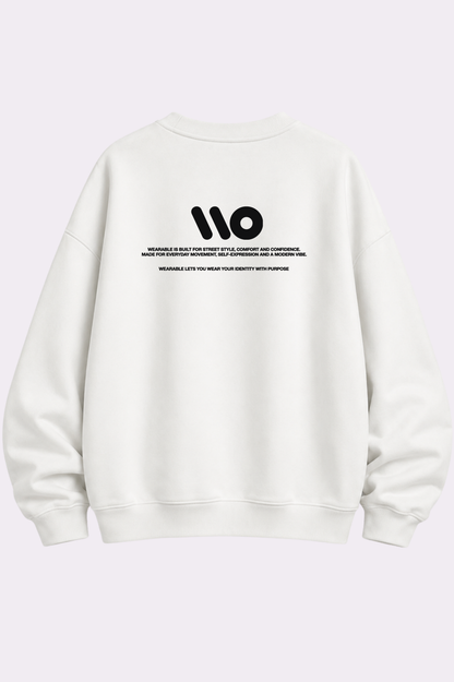 Neon Motion Graphic White Sweatshirt