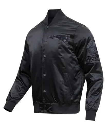 New England Patriots Black Triple Varsity Jacket