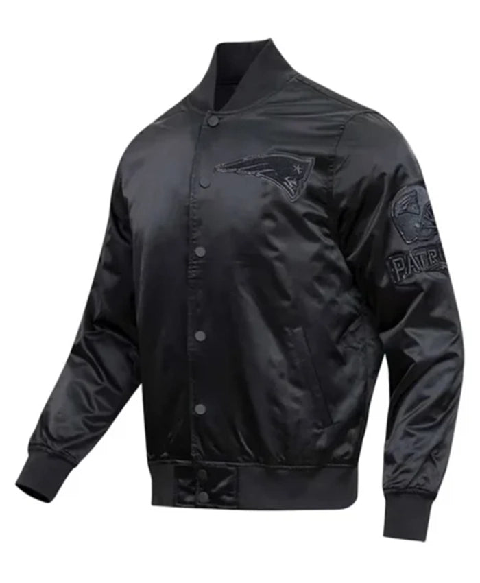 New England Patriots Black Triple Varsity Jacket
