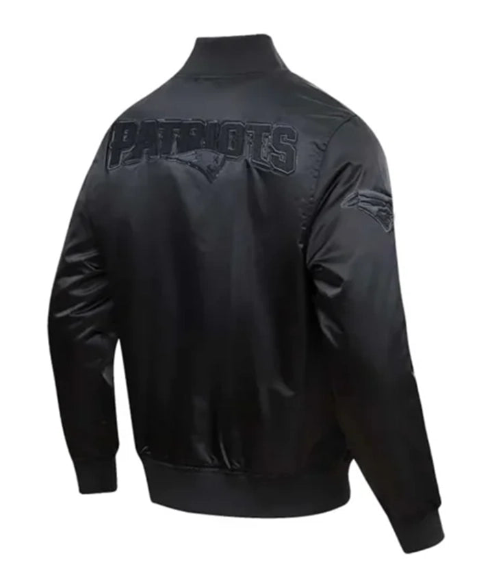 New England Patriots Black Triple Varsity Jacket