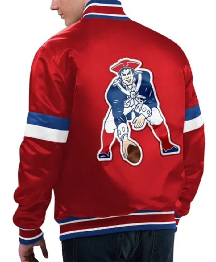 New England Patriots Home Game Red Varsity Jacket