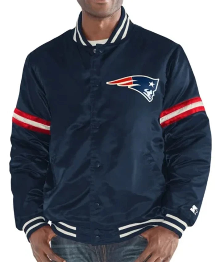 New England Patriots Legacy Blue Varsity Jacket