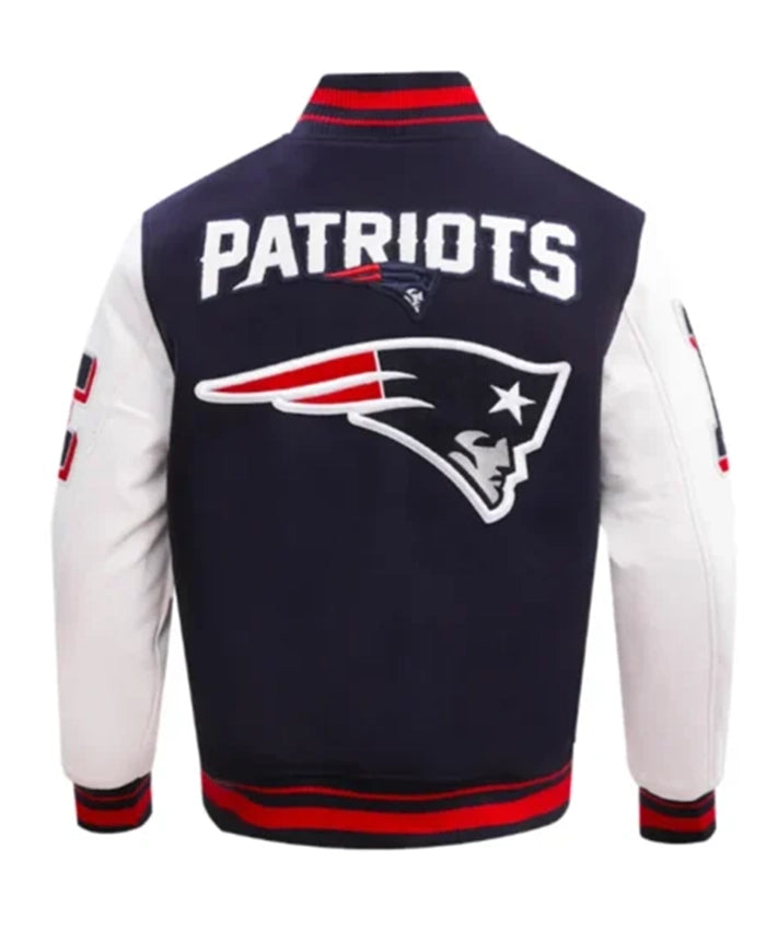 New England Patriots Mashup Rib Varsity Jacket
