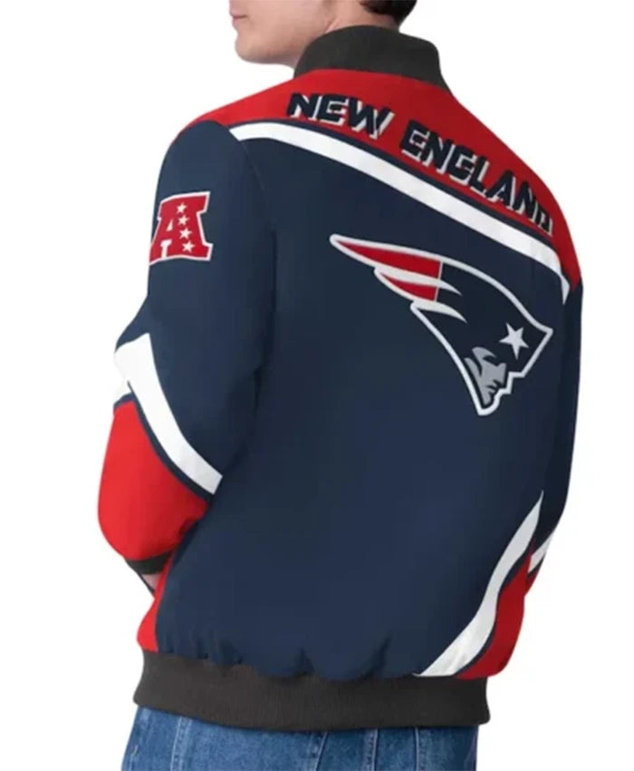 New England Patriots Maximum Racing Varsity Jacket
