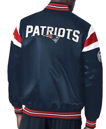 New England Patriots Midweight Navy Blue Varsity Jacket