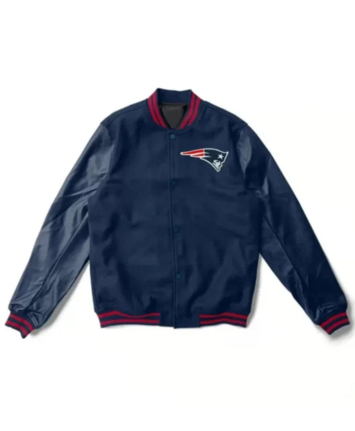 New England Patriots Navy Blue Varsity Jacket