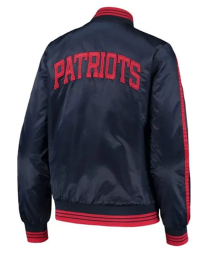 New England Patriots Overtime Navy Blue Varsity Jacket
