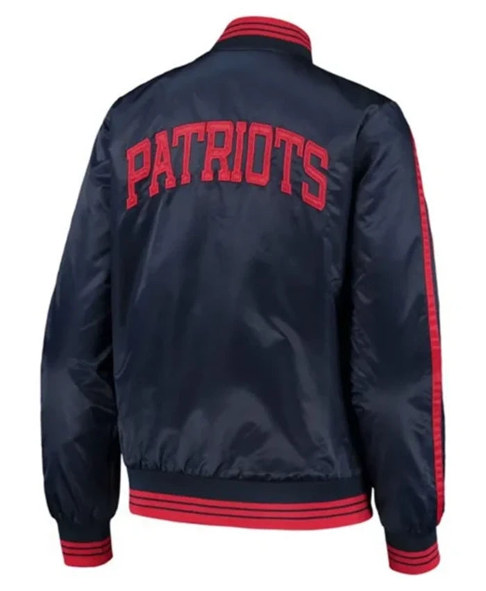 New England Patriots Overtime Navy Blue Varsity Jacket