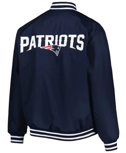 New England Patriots Twill Navy Blue Varsity Jacket