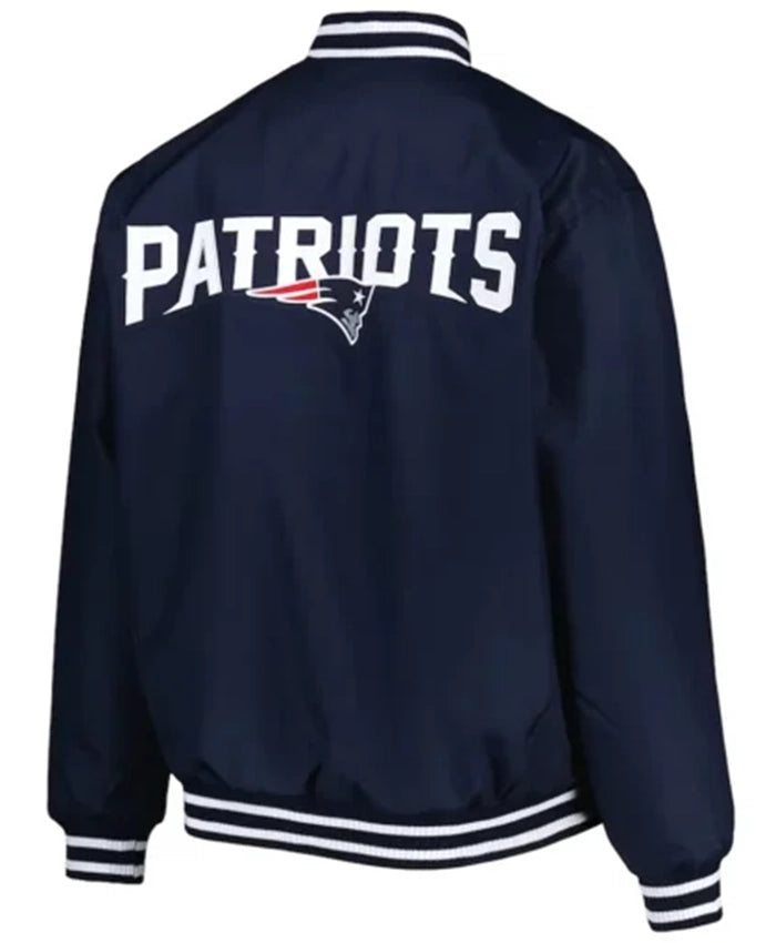 New England Patriots Twill Navy Blue Varsity Jacket