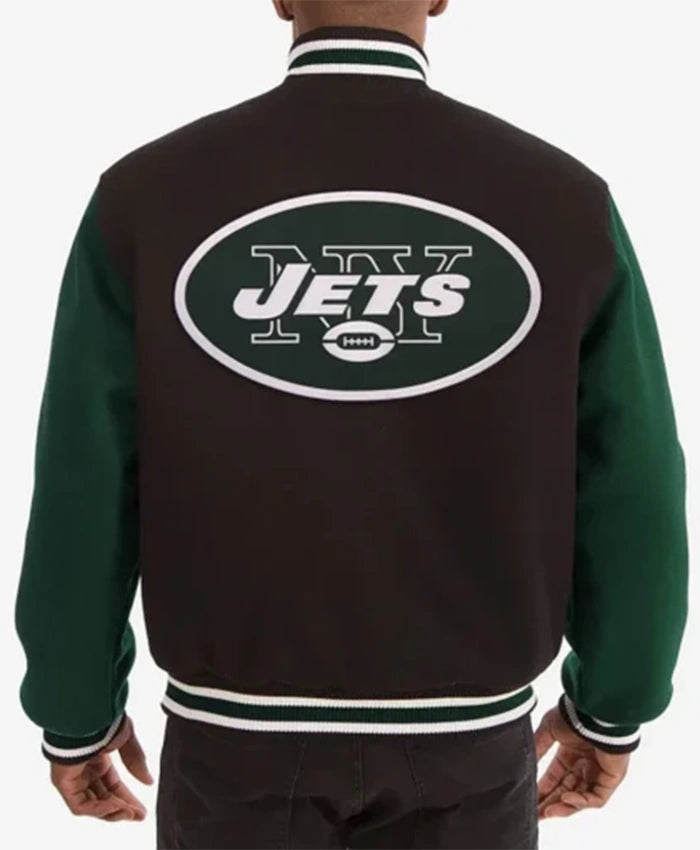 New York Jets Green And Black Varsity Jacket