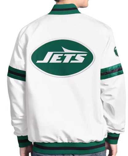 New York Jets Scout White Varsity Jacket