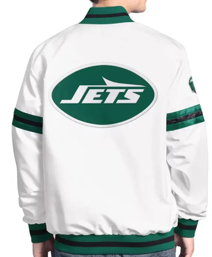 New York Jets Scout White Varsity Jacket