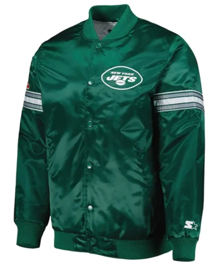 New York Jets The Pick and Roll Green Varsity Jacket
