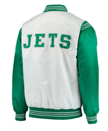 New York Jets White And Green Starter Varsity Jacket