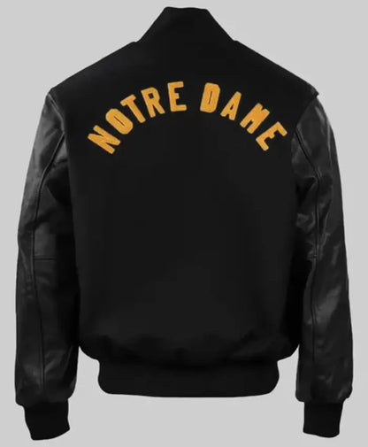 Notre Dame Rudy Black Varsity Jacket