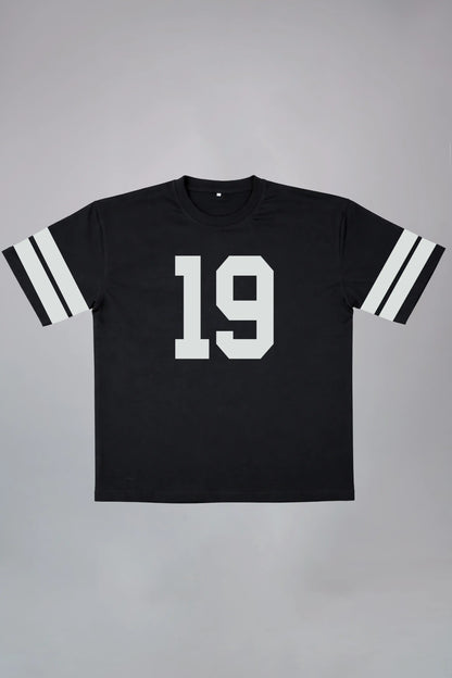 Number 19 White Oversized T-Shirt