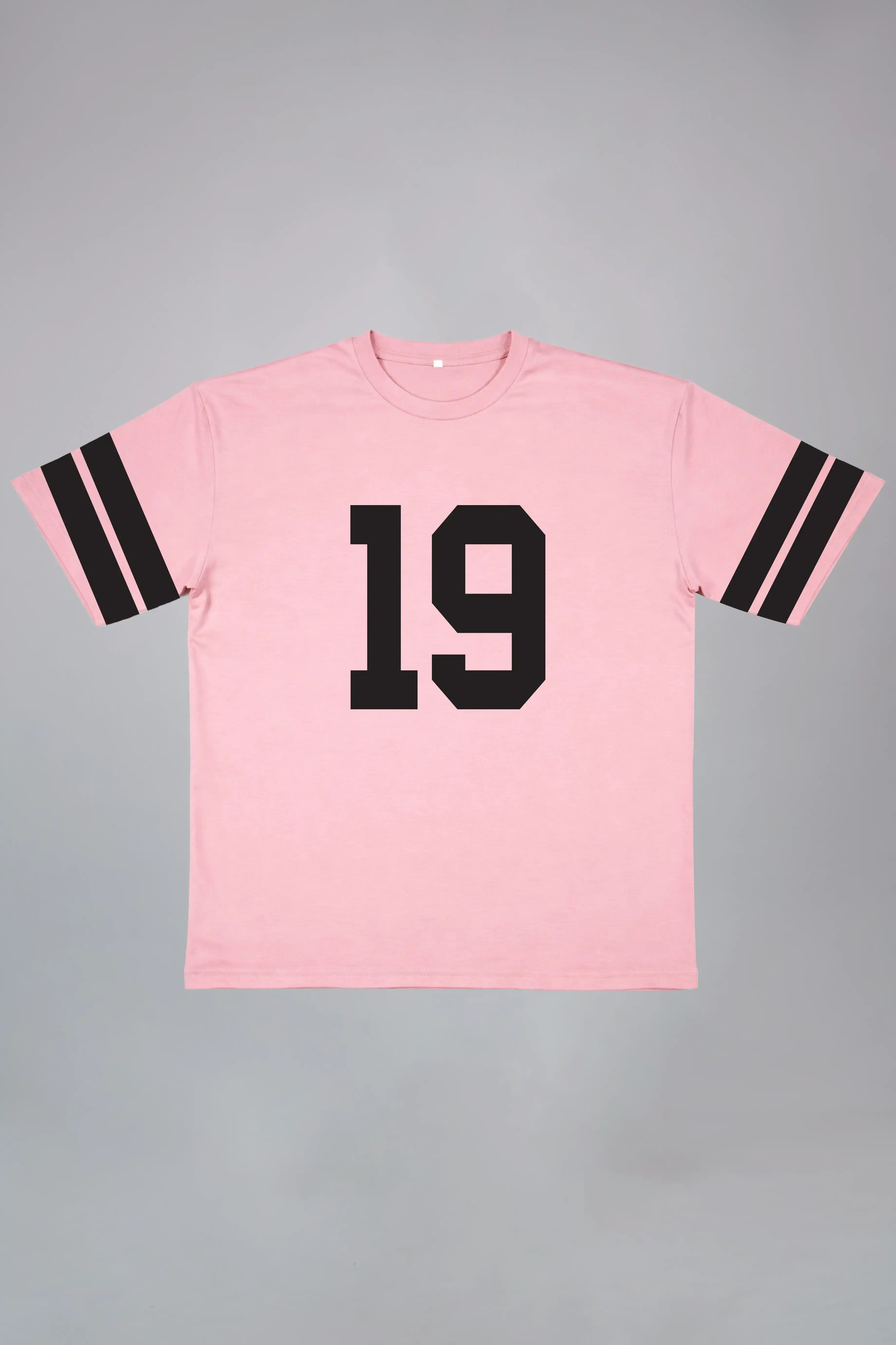 Number 19 White Oversized T-Shirt