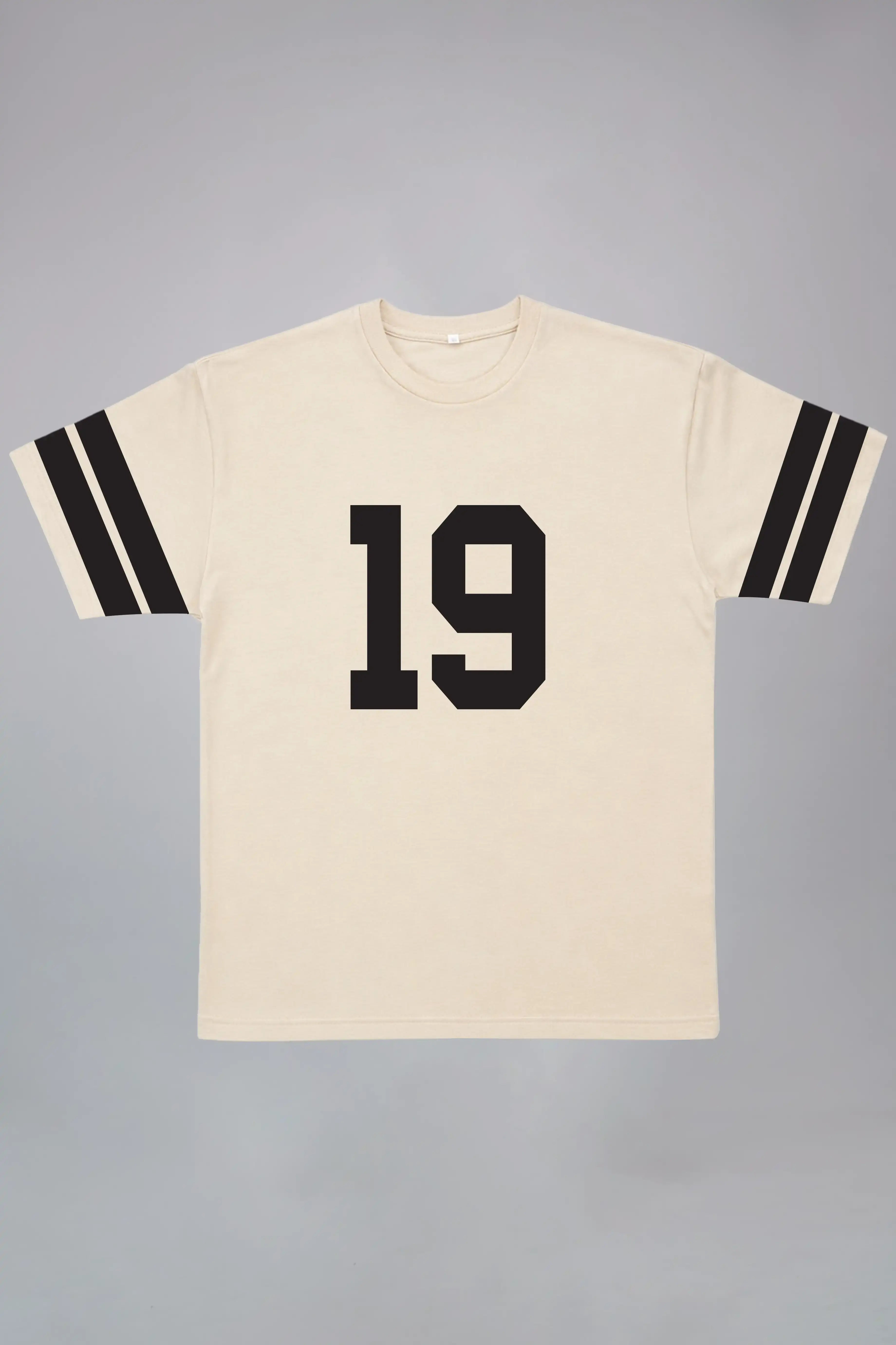 Number 19 White Oversized T-Shirt
