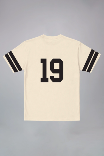 Number 19 White Oversized T-Shirt