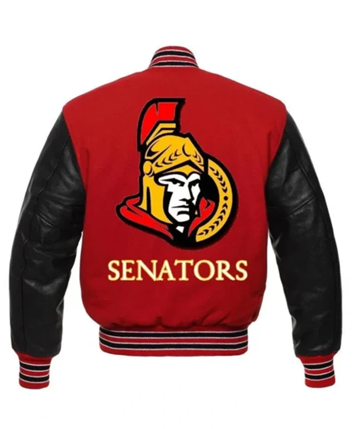 Ottawa Senators NHL Red And Black Varsity Jacket