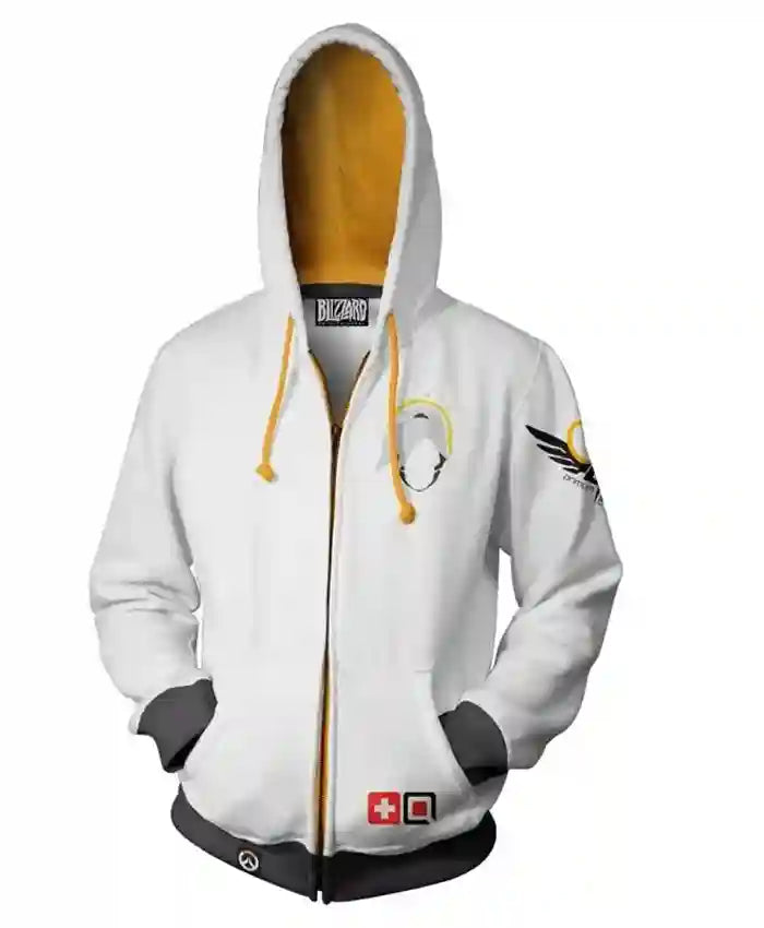Overwatch Mercy White Hoodie