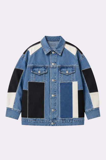 Patchwork Denim Trucker Jacket