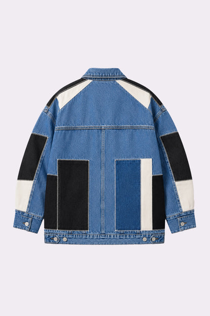 Patchwork Denim Trucker Jacket