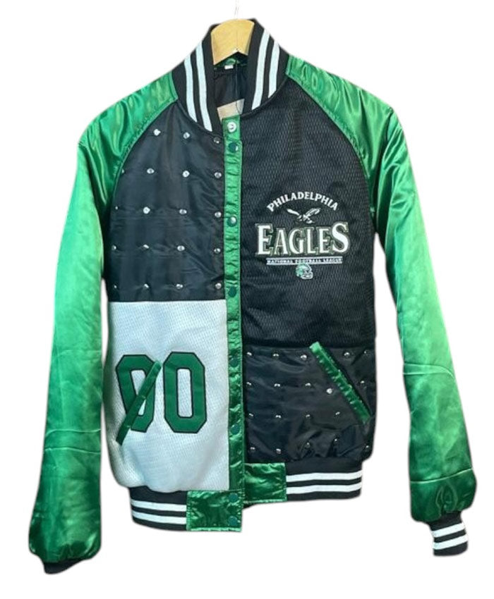 Philadelphia Eagles Rhinestone Varsity Jacket