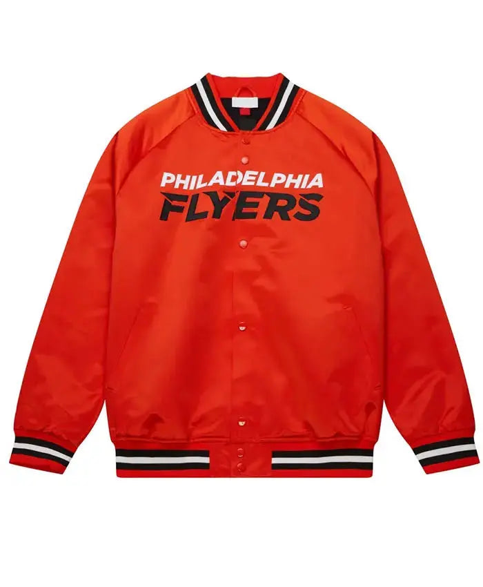 Philadelphia Flyers Current Logo Lightweight Satin Varsity Jacket