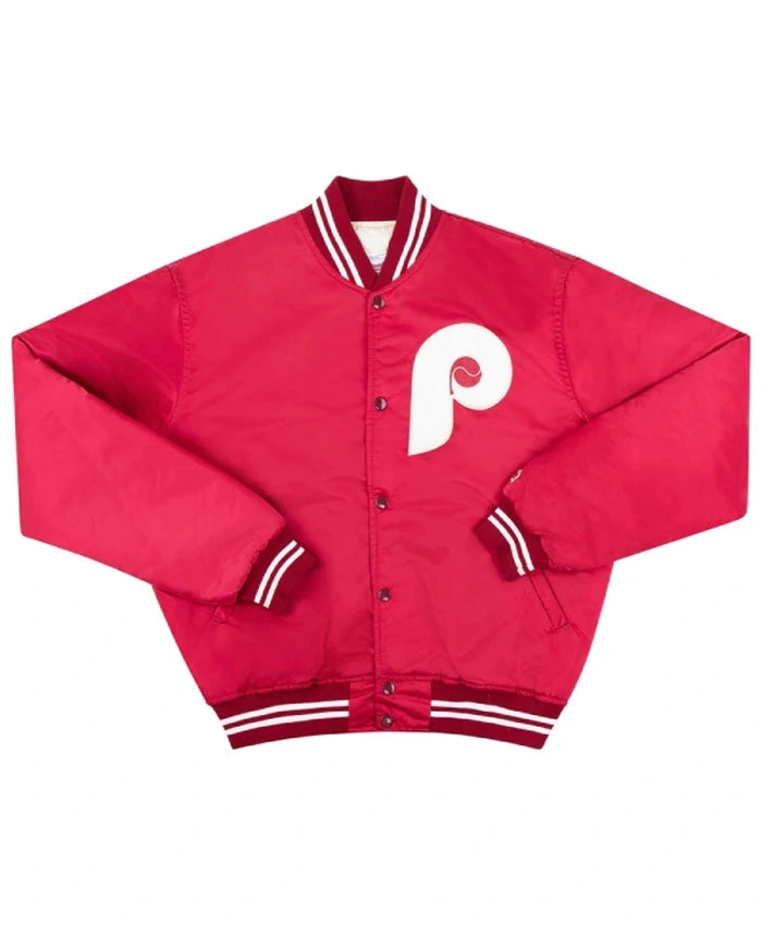 Philadelphia Phillies 1980’s Red Varsity Jacket